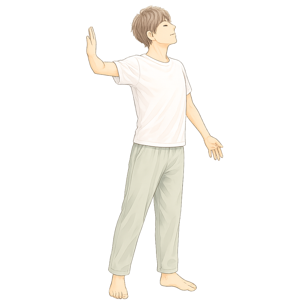 壁ストレッチのやり方