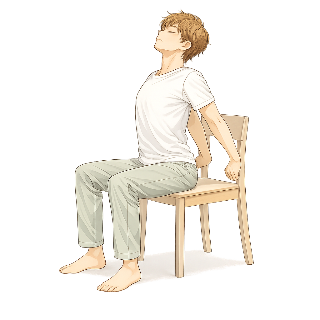 胸開きストレッチのやり方