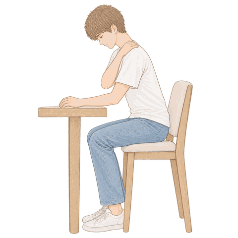 首のストレッチが効かない理由｜伸ばす前に見たい腕の位置
